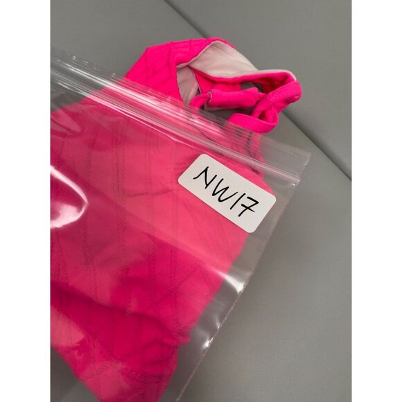 Onzie Mudra Neon Pink Sports Bra Size Medium /Large Athletic Barbie Activewear - Picture 6 of 8